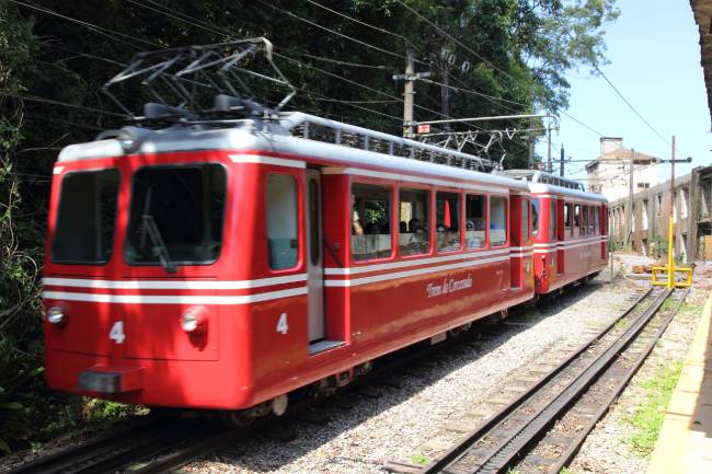 Trem do Corcovado na Estação Paineiras